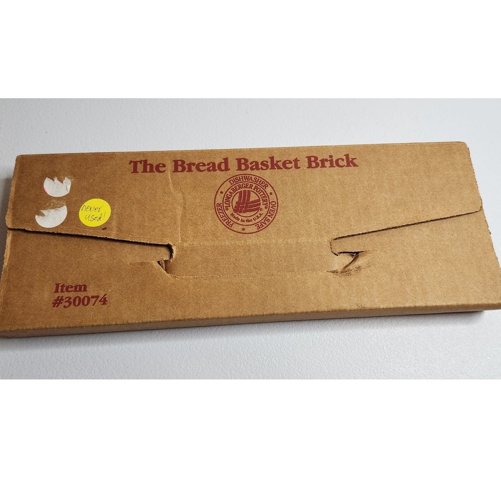 Longaberger Pottery Bread Basket Warming Brick Terra Cotta Stone